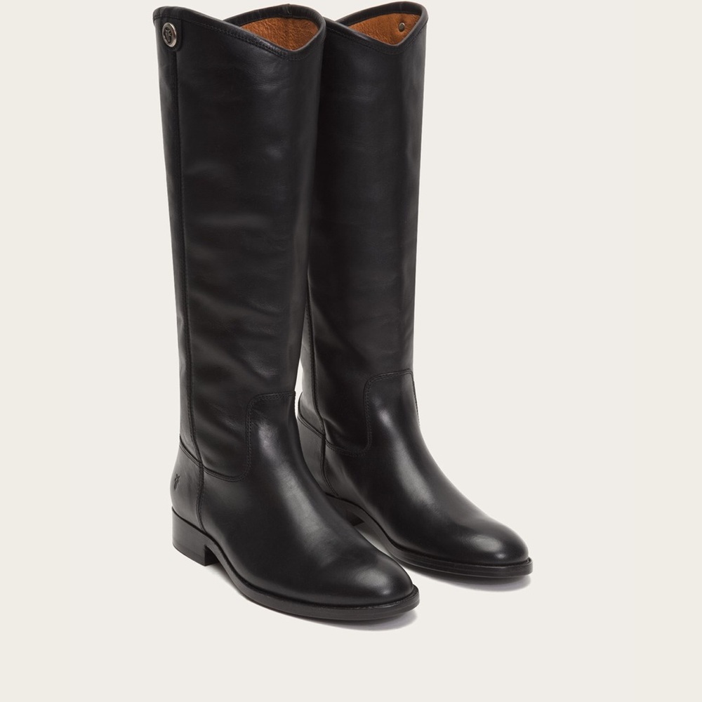 NEW⭐️FRYE⭐️Tall Leather boots in black size 7 - Picture 2 of 8